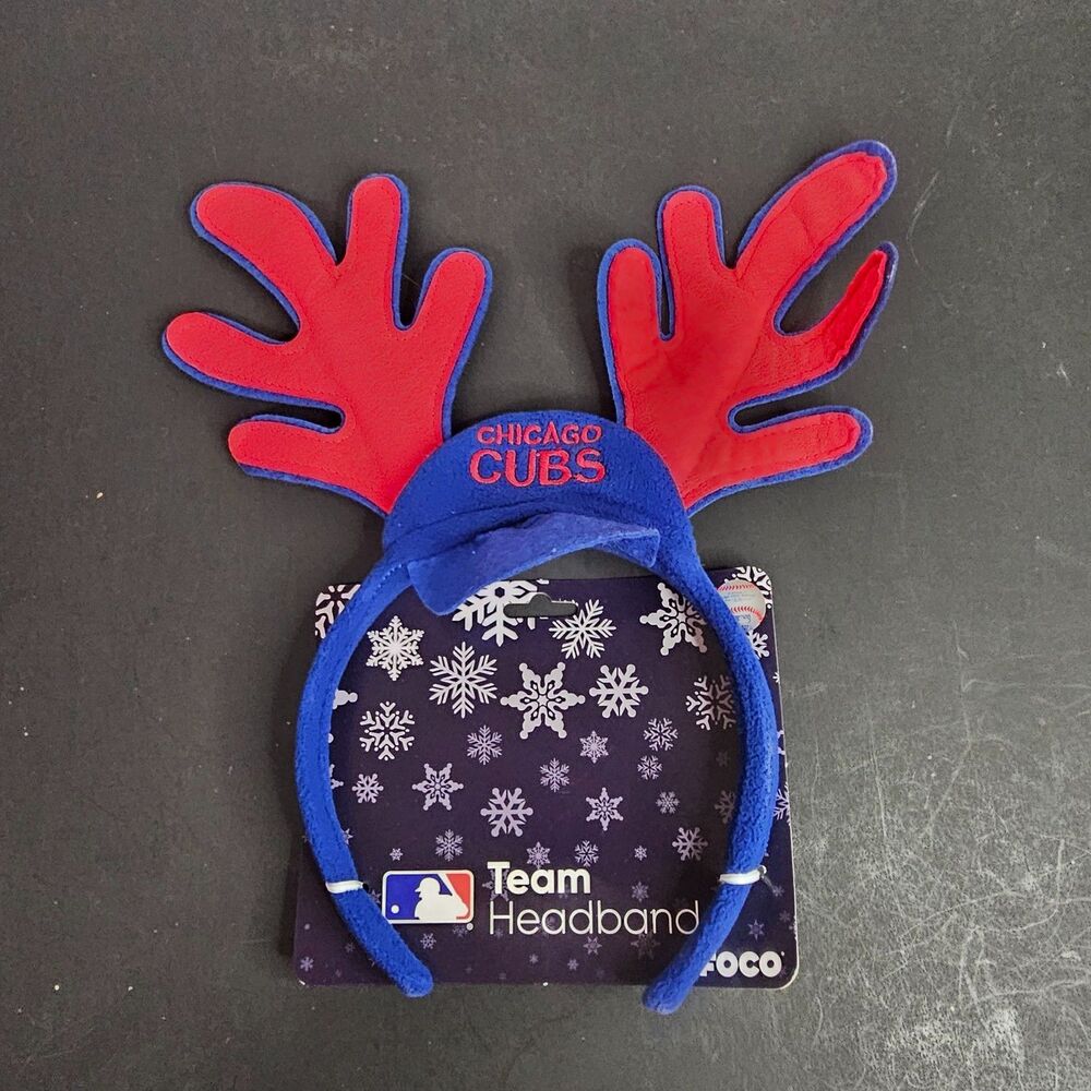 New Chicago Cubs Reindeer Antlers Christmas Holiday Winter Headband Official MLB